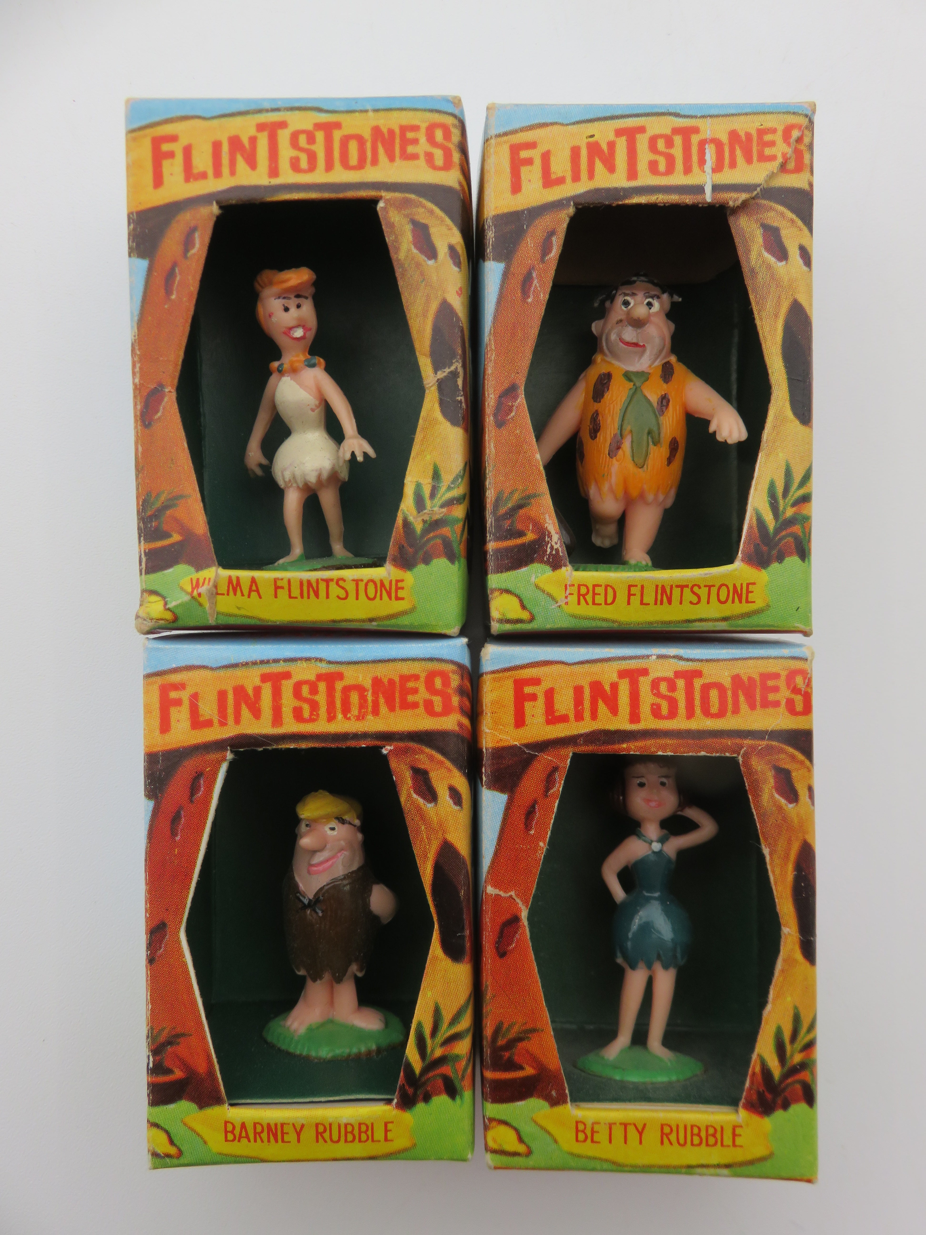 VINTAGE TV-Tinykins Flintstones Figure Lot of (8) - Louis Marx & Co./Marx Toys (1961) Collectibles